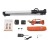 Cordless Telescopic Electric Pruning Cutters Secateurs Shrub Shears Trimmer with High Reach Extension Pole Tool Belt 2 Battery 4