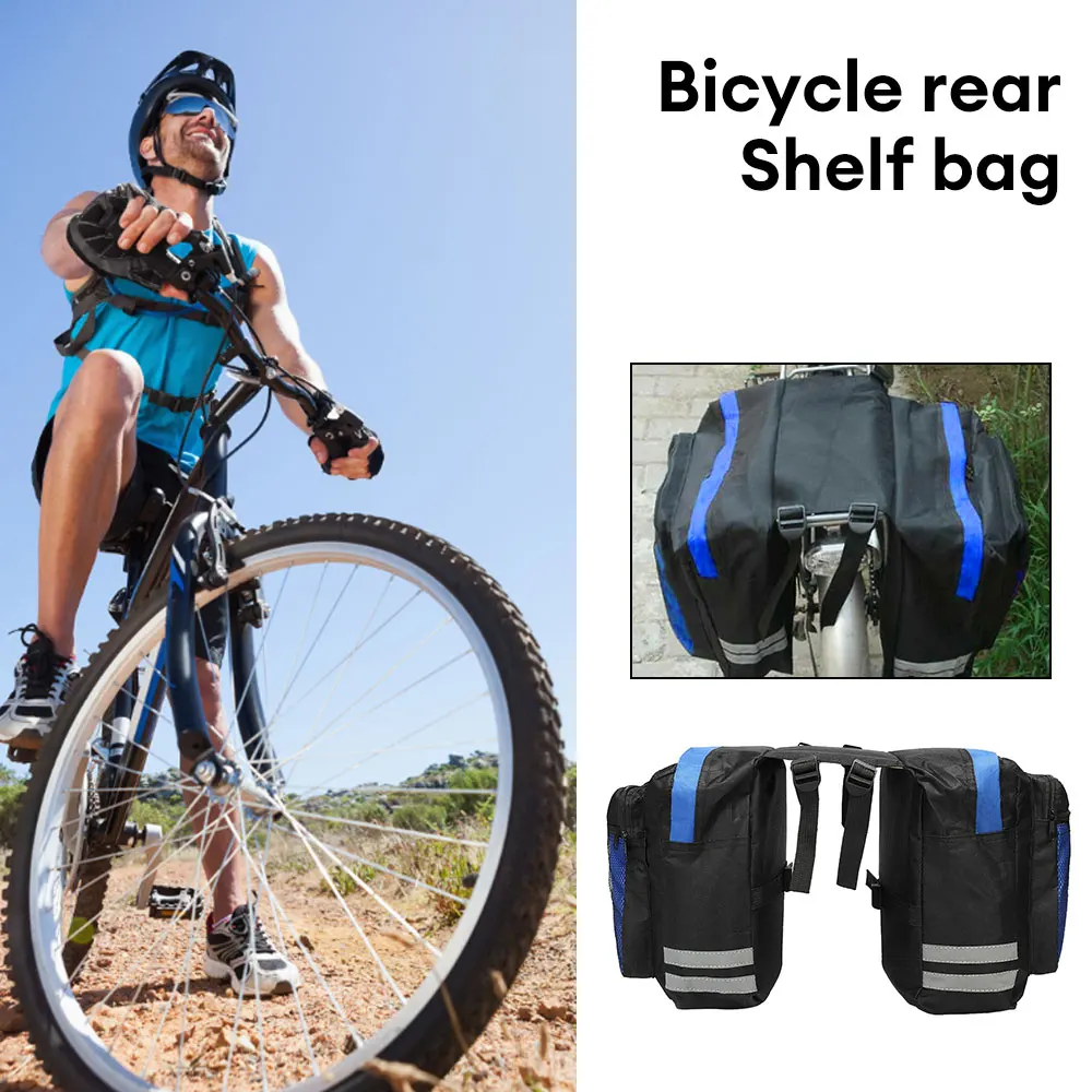 

Cycling Double Side Rear Rack Bike Seat Luggage Carrier Bag Night Reflective Bicycle Trunk Bag MTB Bike Tail Seat Pannier Pack