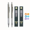 2.0mm Metal Mechanical Pencil Silver Automatic Pencil with 2B HB Lead Office School Writing Drawing Tools Stationery Gifts 1