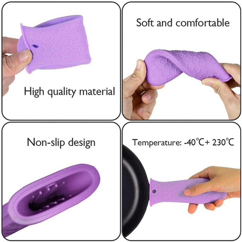 Pot Handle Cover Silicone Hot Handle Holder for Cast Iron Frying Pan