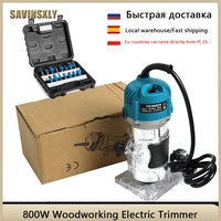 800W 220v Woodworking Electric Trimmer Corded Slotting Machine Multifunction Hole Opener Engraving Machine Carpentry Tools 1