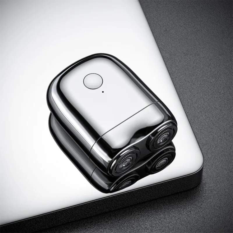 Men's Dual Head Magnetic Suction Electric Shaver TYPE-C Charging Waterproof Portable Electroplated Body Mini Shaver electric shaver,electric razor,rotary shaver,electrical rotary shaver,cordless shaver
