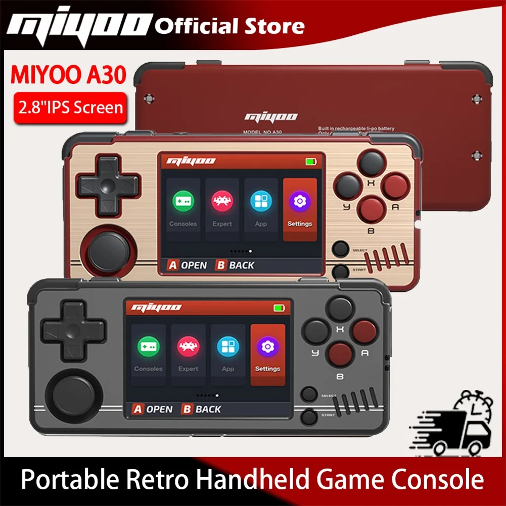 MIYOO Mimi A30 ポータブルレトロゲーム機 2.8インチIPSスクリーン Wi