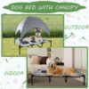 Dog Bed with Canopy Anti Scratch Oxford Fabric Summer Portable Pet Bed Cot Anti Slip Big Size Elevated Cot Indoor Outdoor 1