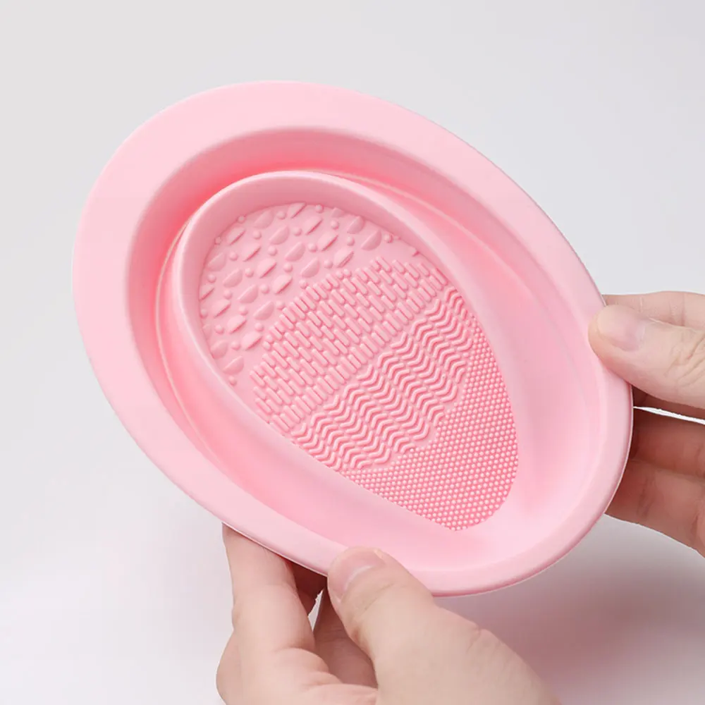 GECOMO makeup brush cleaner ins silicone folding powder puff beauty egg  brush cleaning brush bowl beauty tool – 7 MART