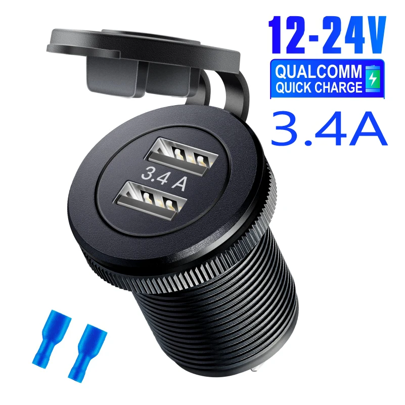 12V USB Tomada impermeável carregador soquete USB Porta de carregamento para carro Marine Golf 7 6 5 mk7 mk5 mk6 acessórios carregador soquete