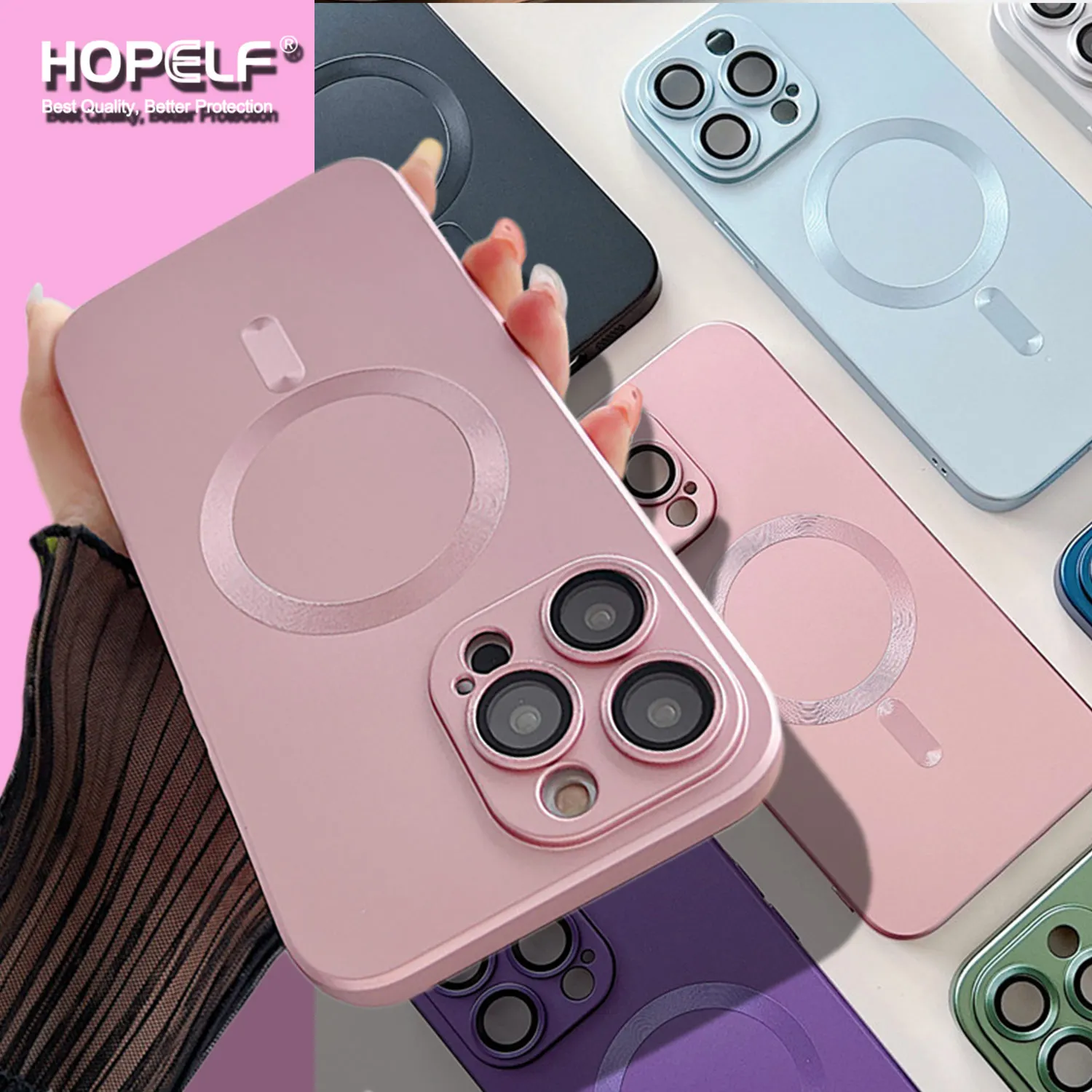 Case for iPhone 12 Pro Luxury Magsafe Wireless Charge Phone Case For iPhone 14 13 12 11 Pro Max Plus Soft Magnetic Matte Bumper_voghion.com