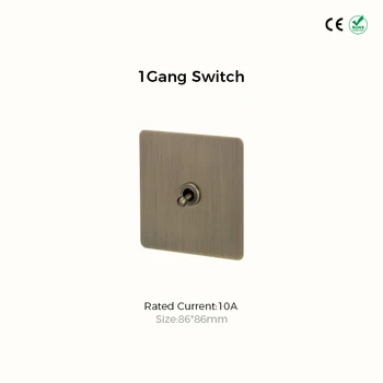 Avoir Vintage ทองเหลืองสวิทช์ 1-4 Gang 2 Way Toggle แผงสวิทช์ Brushed Bronze ซ็อกเก็ตไฟฟ้าและสวิทช์ USB Cat6 Rj45 23