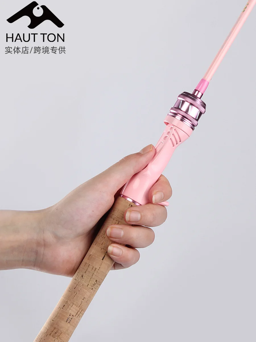 HUATTON Macaron Pink Travel Spinning 1.8M 2.1M 2.4M M Sea Casting Fishing  Rod Telescopic Carbon UltraSoft Carp Pole Lure River