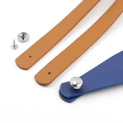 Colorful Mix PU Leather Handle Shoulder Bag Strap 83cm And 43cm Colorful Mix Leather Belt For Handmade Weave Handbag Bucket