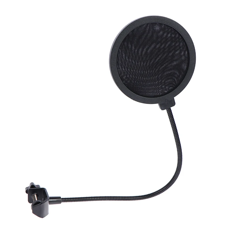 1 pz microfono Pop Filte filtro audio da studio a doppio strato per accessori di registrazione broadcast - immagine 2
