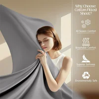 Drap-housse en coton égyptien biologique 1000TC doux, taille double/queen, avec bande élastique, pour matelas 90/120/150/180/200 6