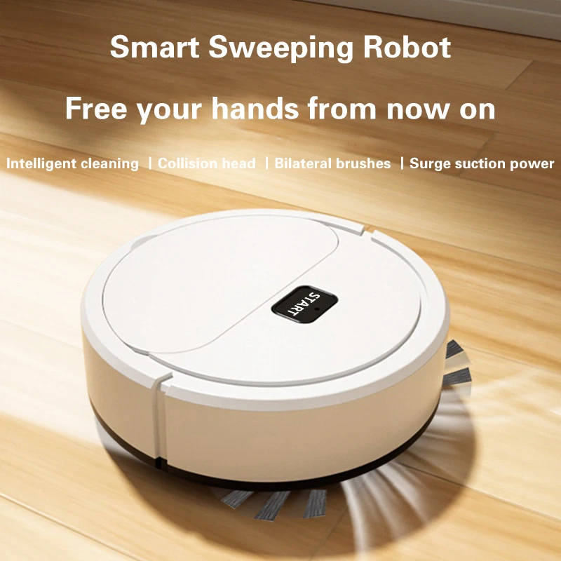 Automatic Portable Mini Home Floor Robotic Vacuum Cleaner USB Rechargeable Wet Dry Three-In-One Sweeping Machine for Home