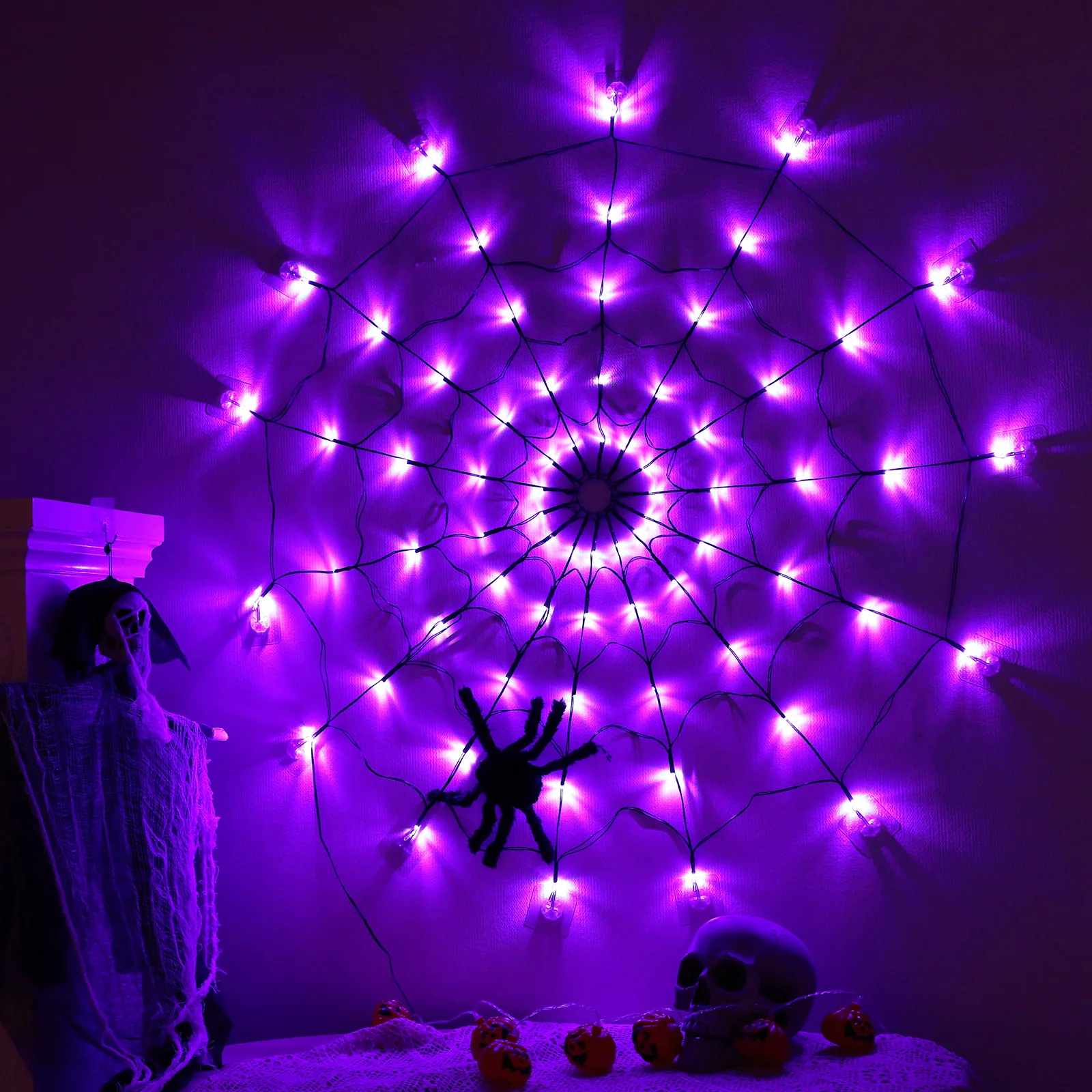 Glowing Witch Hat Ghost String Lights for Outdoor Halloween Decor