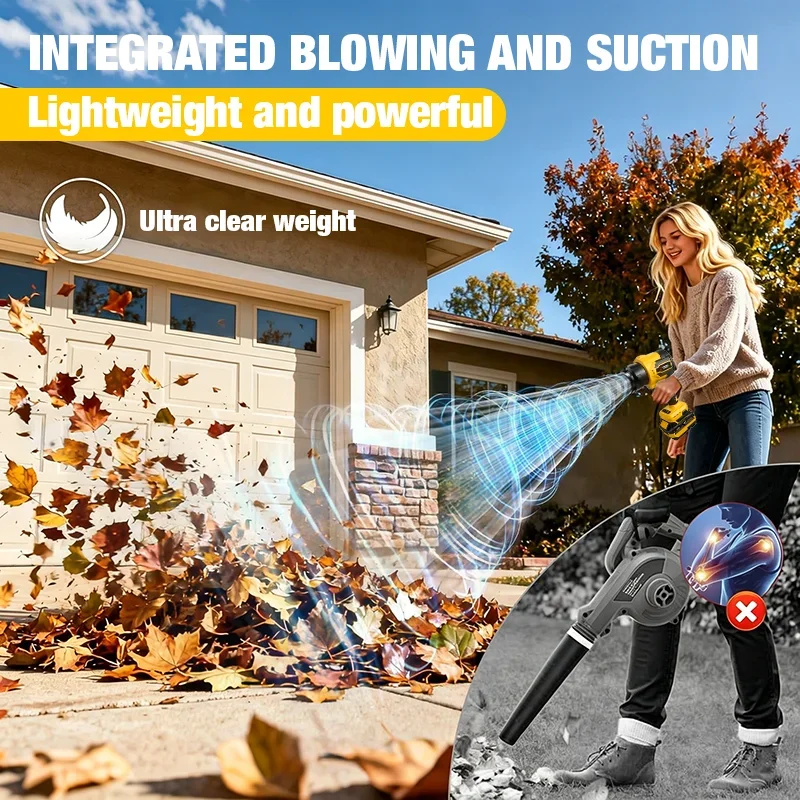 전기 여신 3200W 브러시리스 전기 터보 블로워 제트 팬 350000RPM 휴대용 송풍기 듀얼트 20V 배터리 호환