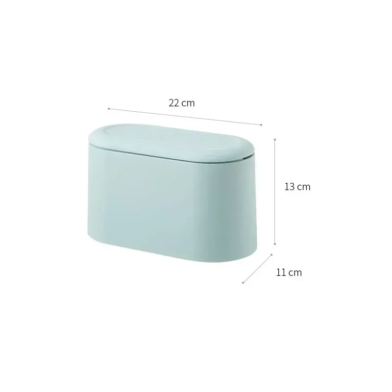 Desktop Trash Can Trash Can Simple Desktop Trash Bin Mini Durable Storage Bucket Can Automatic Pop-up Lid For Dressing Tables Home Office Garbage Bucket