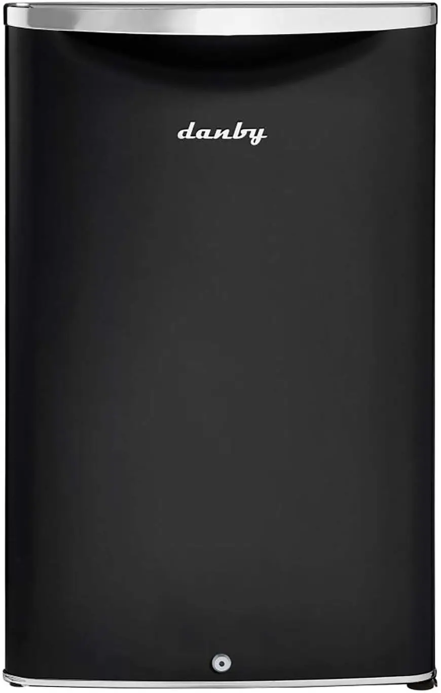 4.4 Cu.Ft. Mini Fridge Compact Refrigerator For Bedroom Living Room Bar Dorm Kitchen Office E-Star In Black With Lock