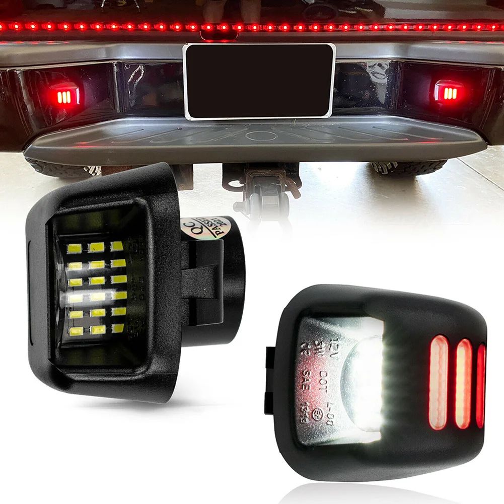 2X For Nissan Navara D40 Frontier License Number Plate Light Rear