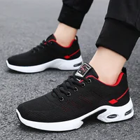 2024 Men's Shoes Spring fashion 2024 lace-up Soft sole sports single shoes flying woven Casual style men's Running shoes sneaker 5