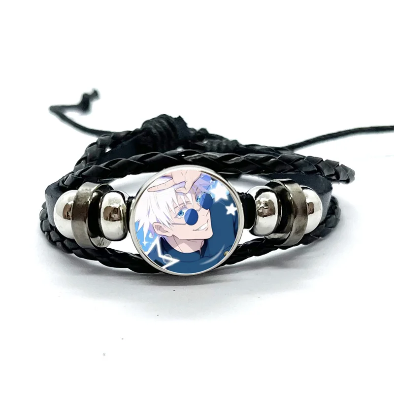 Hot Anime Jujutsu Kaisen Choso Suguru Geto Gojo Sukuna Bracelets Art Multilayer Braided Bracelets Bangles Handmade Jewelry Gifts bangle bracelet woven bracelets