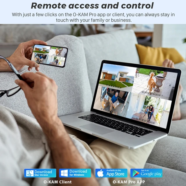 10MP 5K Dual Lens PTZ IP Camera with Dual Screen 8MP Ai Human Detection Auto Tracking Wireless Outdoor Surveillance Camera O-KAM 6
