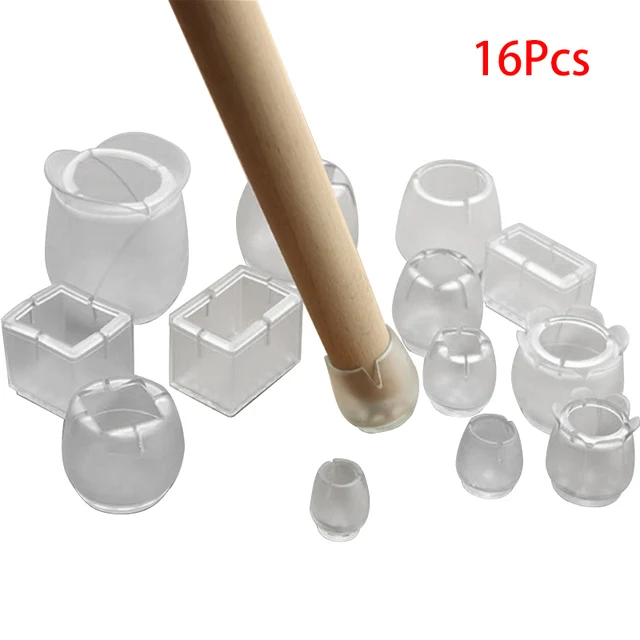 Protect Your Furniture with 16pcs Non-Slip Table Chair Leg Caps