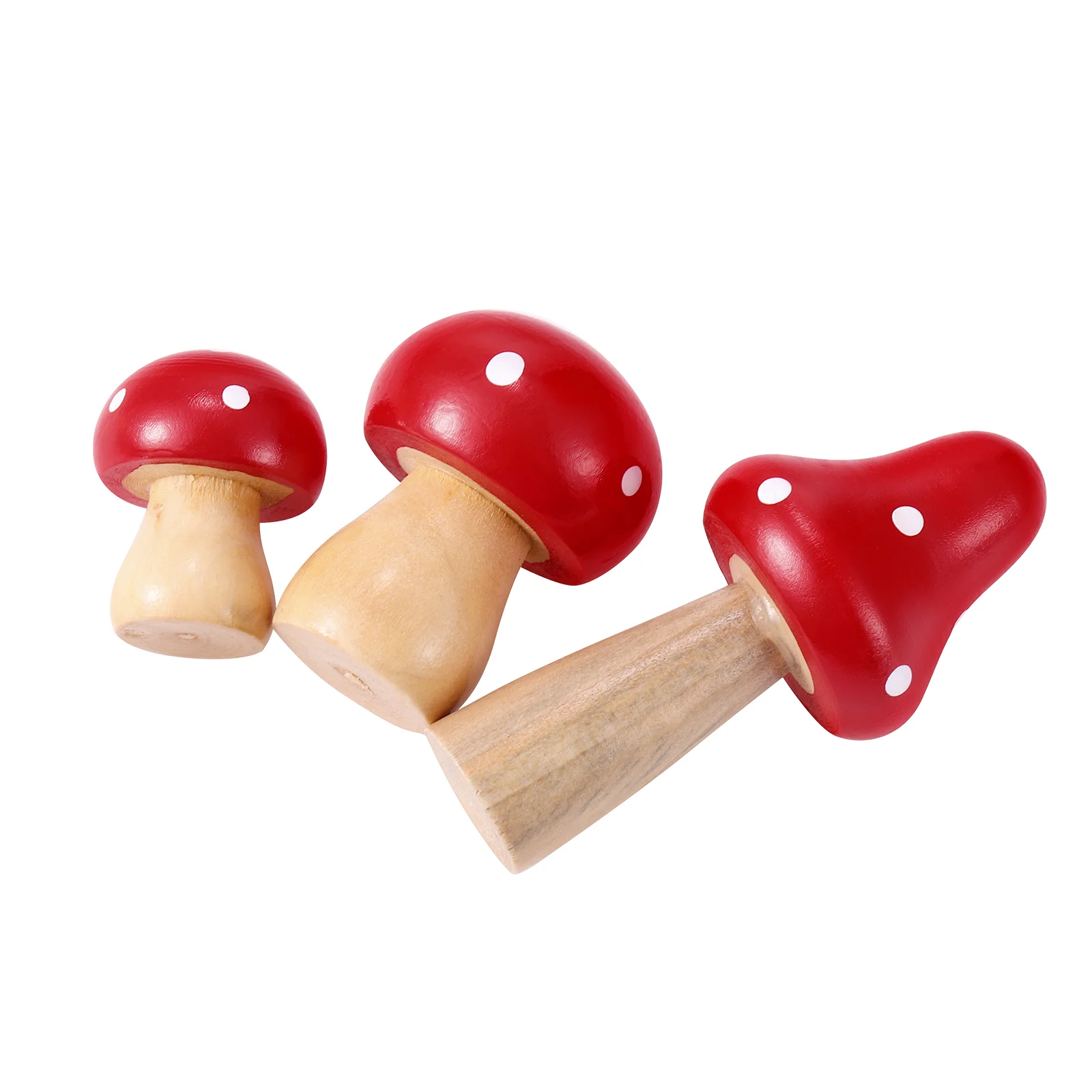 

Artificial Plants Mini Mushroom for Decoration Miniature Wooden Fake Desktop Ornament