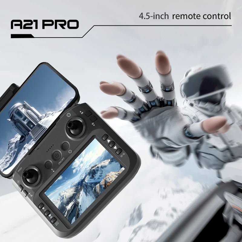 A21 PRO Drone 4K Professione HD Telecamera grandangolare WiFi FPV Spazzola RC Dron Altezza Mantieni l'elicottero schermo grande Quadcopter Giocattoli per bambini - immagine 5
