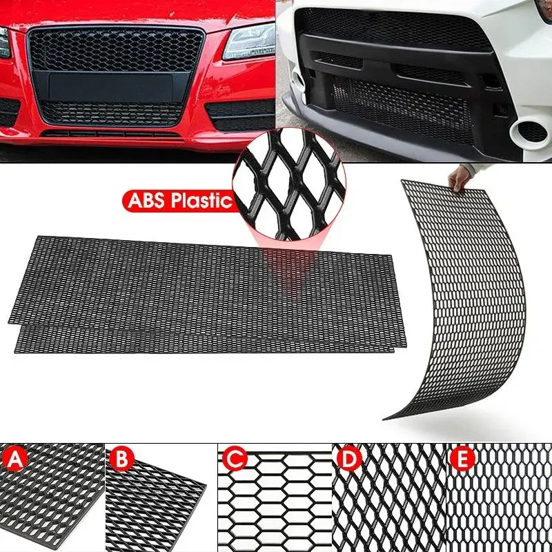 

120X40cm Universal Car Styling Air Intake Racing Honeycomb Meshed Grille Spoiler Bumper Hood Vent Racing Grills Car Accessories