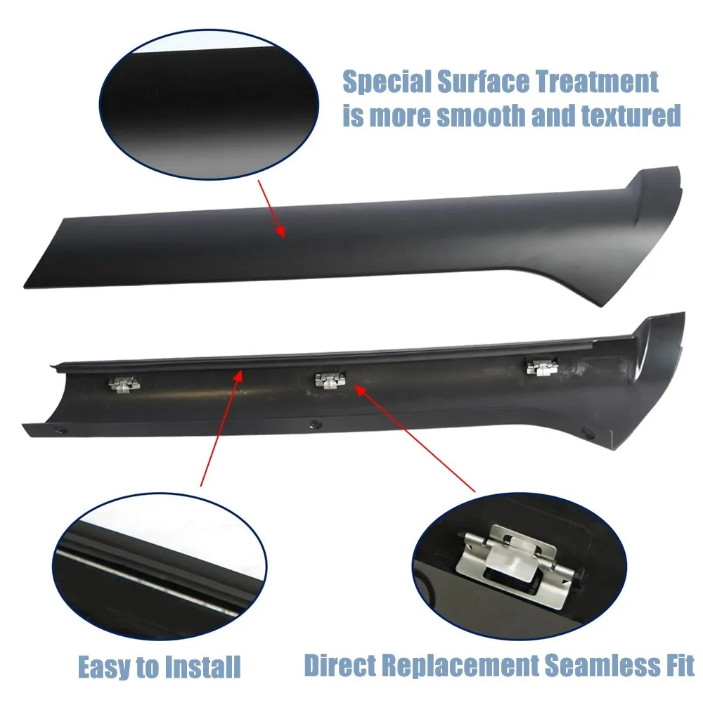 Car Accessories 1Pair Right&Left Side Front Windshield Outer Trim Pillar Molding Land Rover Discovery 2 1999-2004 DCB500060PMA DCB500070PMA