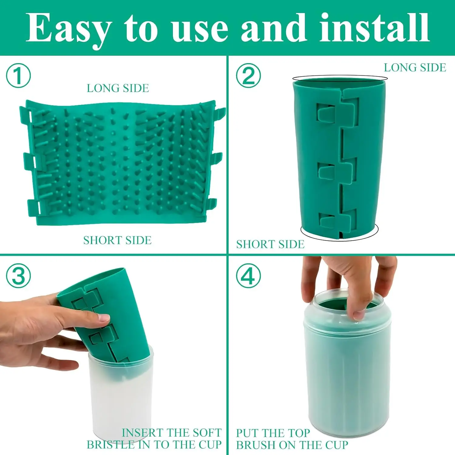 Pet Foot Wash Cup Soft Silicone Material Cat and Dog Foot Cleaner Portable Dog Massage Pet Bath Cleaning Supplies