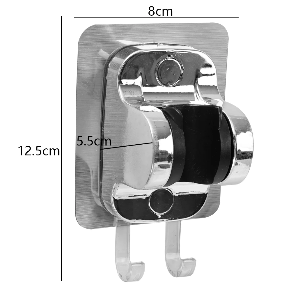 Shower head holder 2-1PCS showerhead holder wall mounted punch free shower bracket adjustable shower head hook handheld holder bathroom accessories