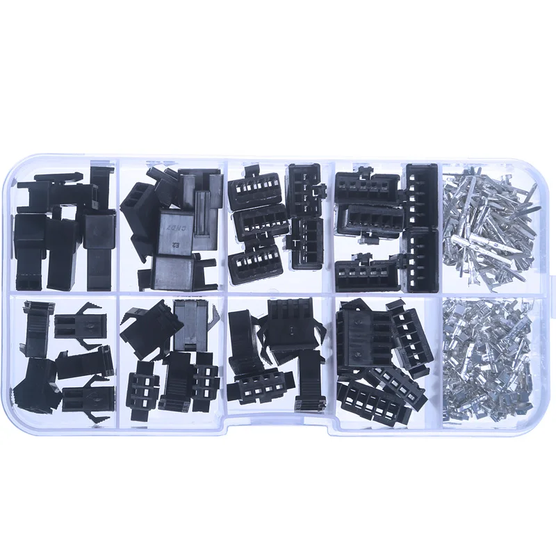 200PCS 2.54mm Pitch 2/3/4/5Pin JST SM Connectors Male and Female Header Plug Housing Pin Connectors Crimp Terminal Adapter jst connectors