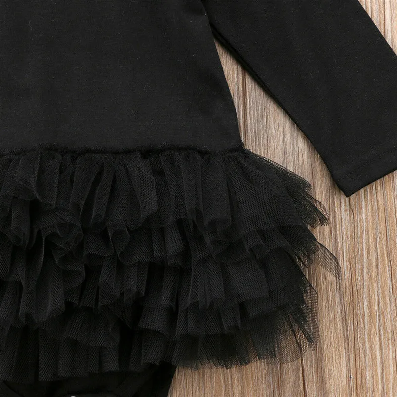 رومبير بأكمام طويلة ورقبة مستديرة للفتيات الصغيرات ، بدلة الأميرة مع ربطة رأس بفيونكة ، كاجوال ، رضيع ، 0-24 شهرًا