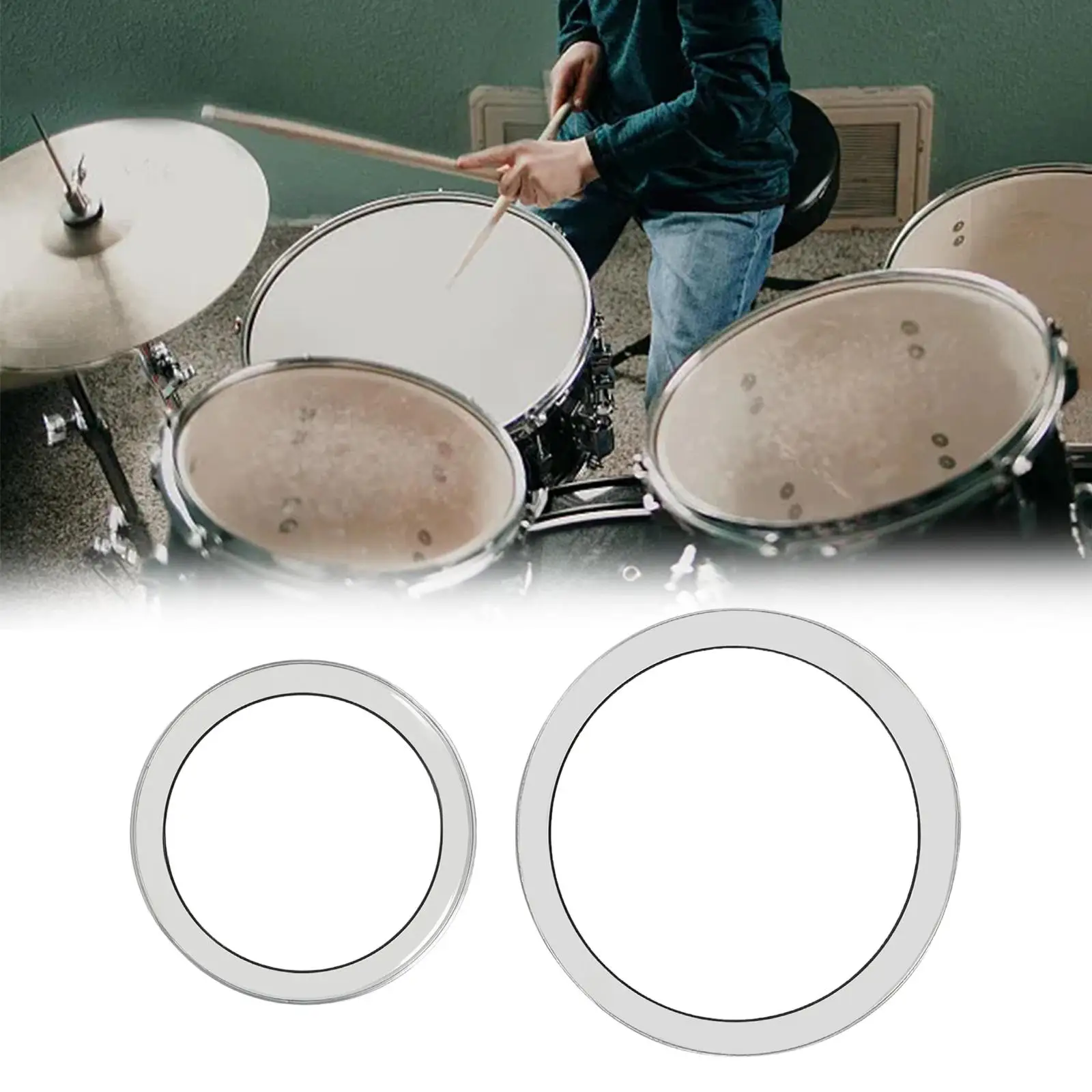 Snare Side Drumhead Protective Percussion Drum Accessory Protector Snare Batter for Performing Show Exercise Concert Studio