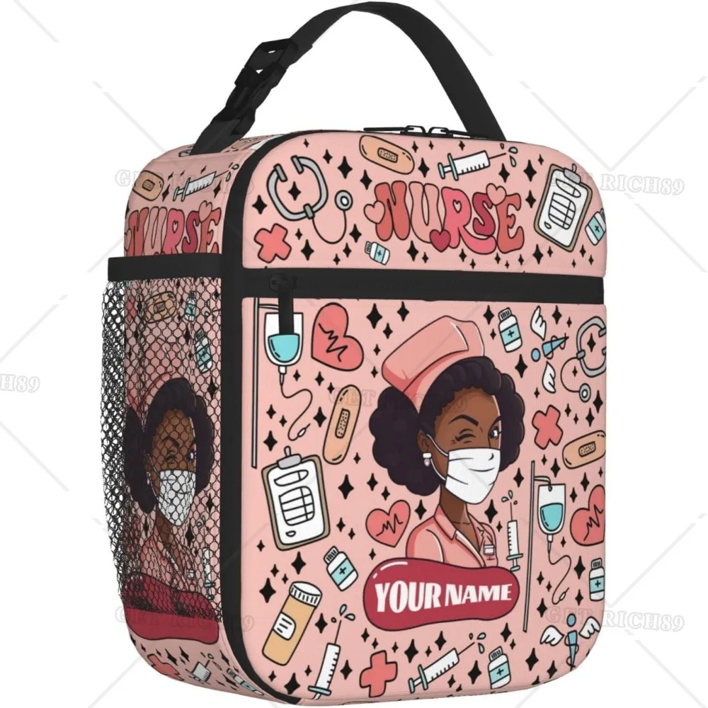 

Сумка для ланча для медсестры, рабочая сумка-тоут с текстом и боковым карманом для женщин, для работы, офиса, поездок