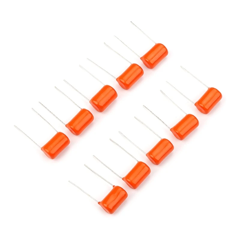 10Pcs Electric Guitar Tone Capacitors Orange Drop Capacitors Tone Caps Polypropylene Film 200v 715P .022uf