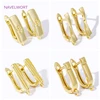 18K Gold Plated Smooth Earring Clasps Brass Earring Hook Findings,Fasteners For Earrings,DIY Earring Jewelry Making Accessories 1