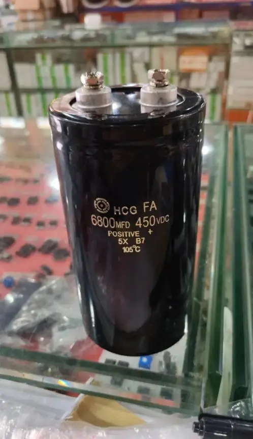 

450V6800UF Electrolytic Capacitor 400V 6800UF Inverter Wire Cutting Original Word High Quality 75*145