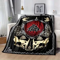 Viking Rune Ultra-Soft Plush Throw Blanket Fabric Perfect for At Home Office Car and Camping Vibrant Colors Durable Easy To Care 1