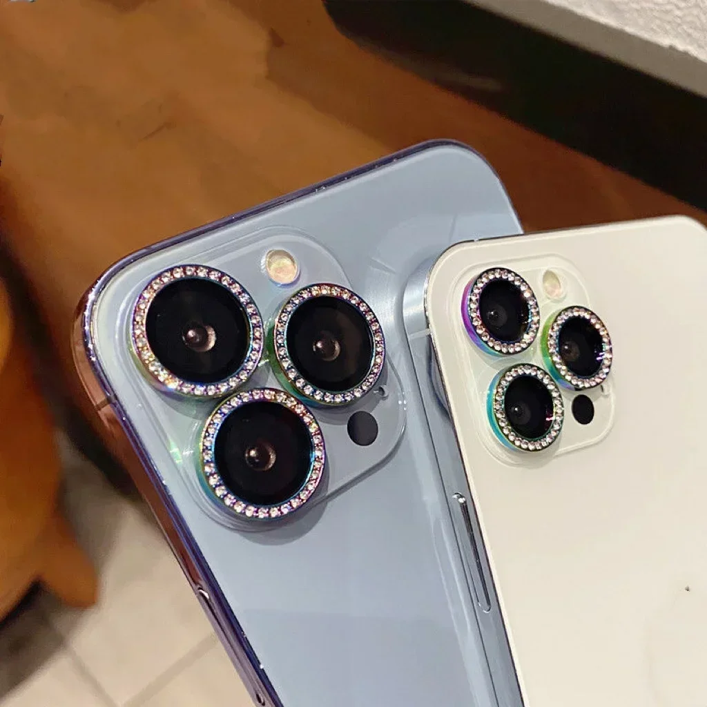 Glitter Diamond Camera Lens Protector - Premium Back Cover Lens Ring Glass