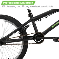 Hiland Vélo BMX pour enfants Freestyle de 20 pouces, niveau débutant vers les coureurs avancés avec gyroscope à 360 degrés et 4 chevilles, vélos pour enfants 5