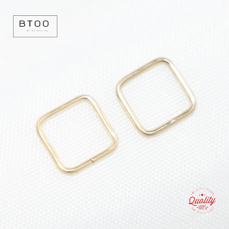 

14K Gold Filled Open/Closed Square Jump Rings For Making DIY Jewelry Findings