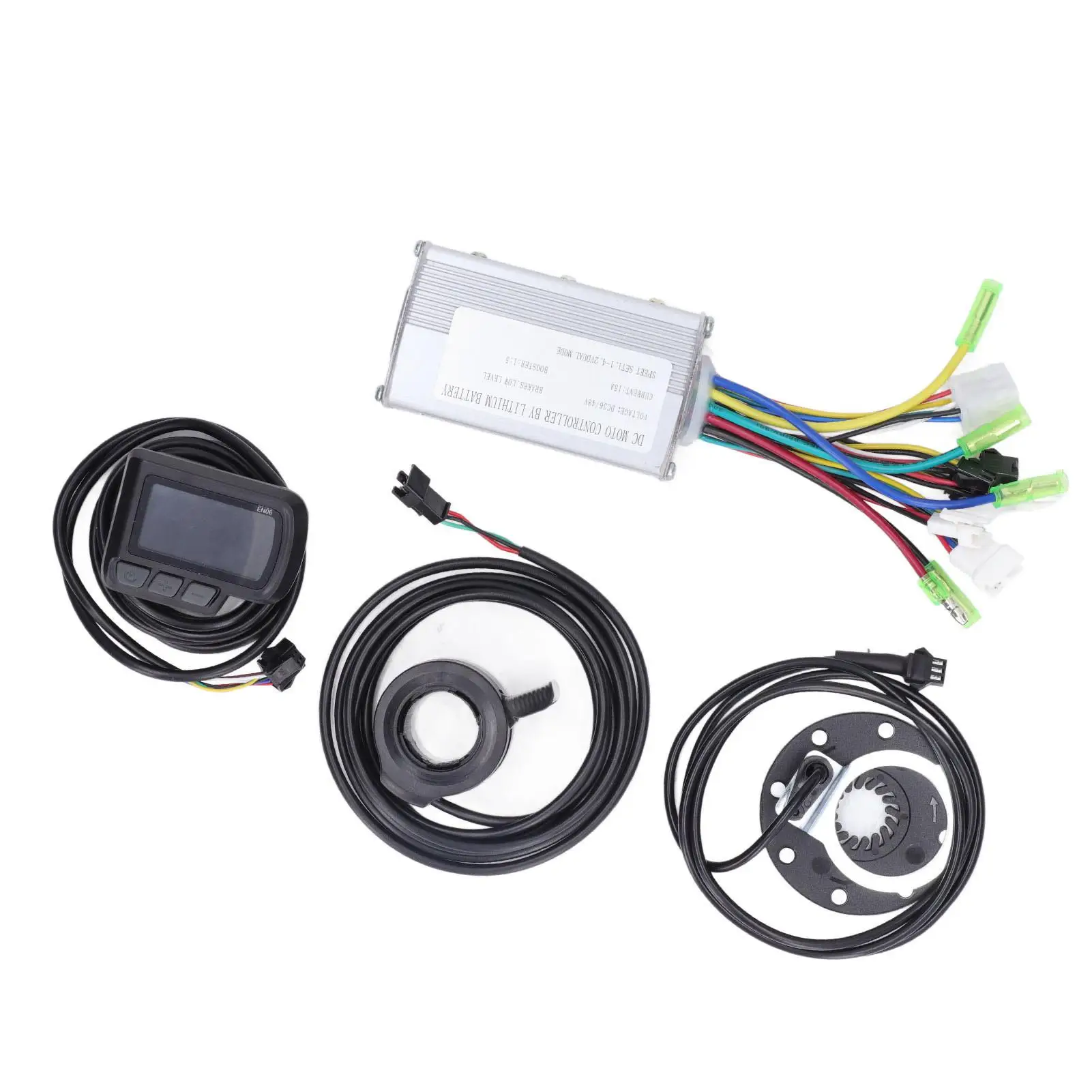 250/350W Electric Bike Controller Kit 36/48V 15A with Throttle & 10 Configurations-Complete Instrumentation Set