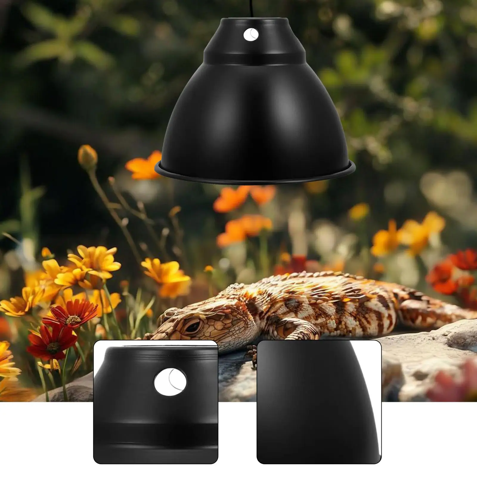 Reptile Dome Lamp Cover Aluminum Easy Installation Light Shade for Lizard Chameleon Bearded Dragon Reptile Terrarium Snake Reptile Dome Lamp Cover Aluminum Easy Installation Light Shade for Lizard Chameleon Bearded Dragon Reptile Terrarium Snake