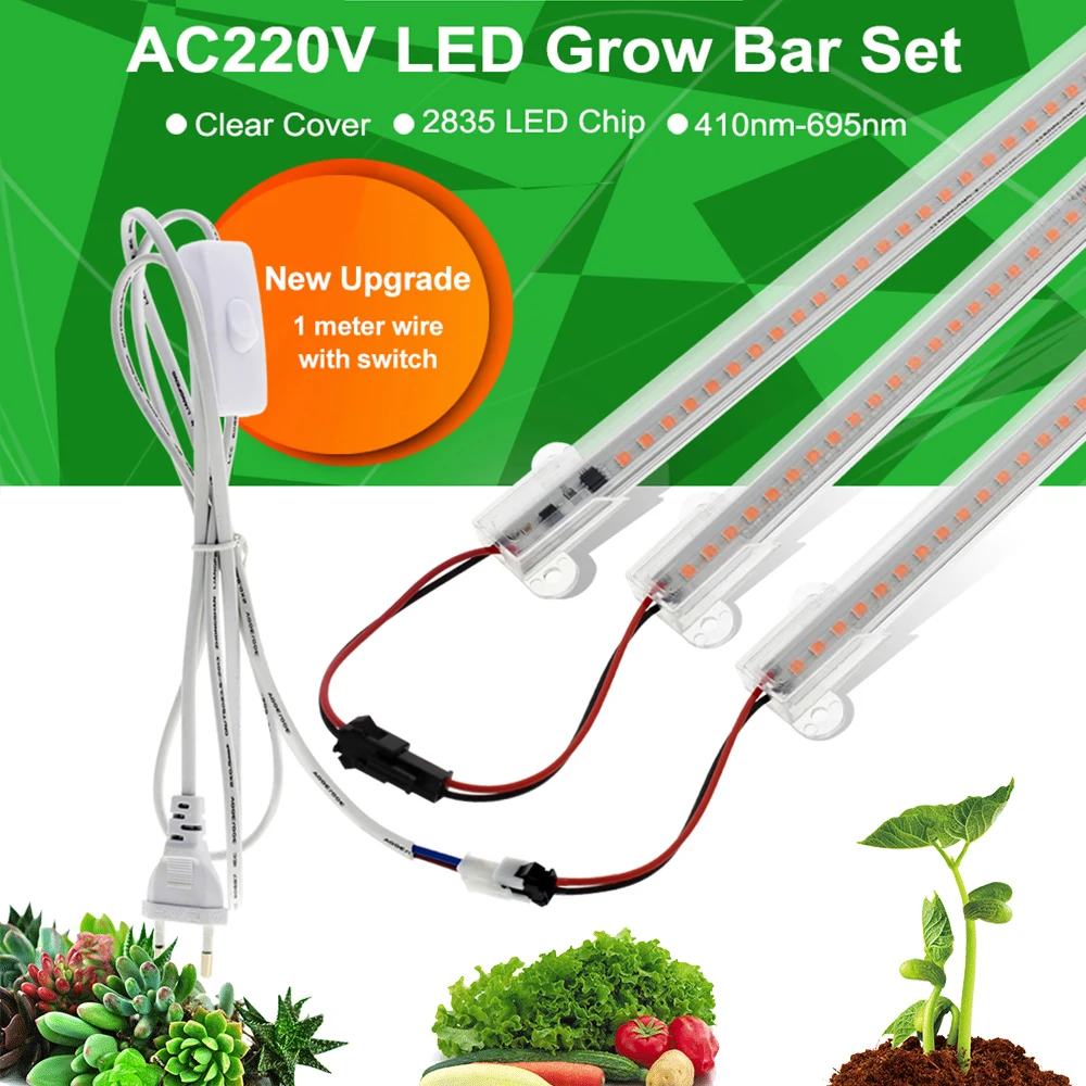 Led Grow Bar Licht Volledige Spectrum Phytolamp 220V 7W Groeien Lamp Led Buis Voor Kamerplanten Hydrocultuur Kas tent Zaailingen