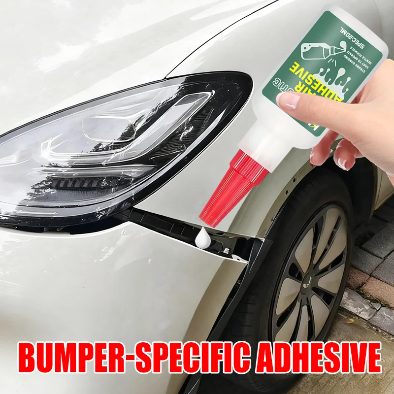 Automotive Plastic Adhesive - Car Bumper Repair, Strong Bond, Flexible, Easy to Apply, Weatherproof, Quick-Drying, 20ml - 2