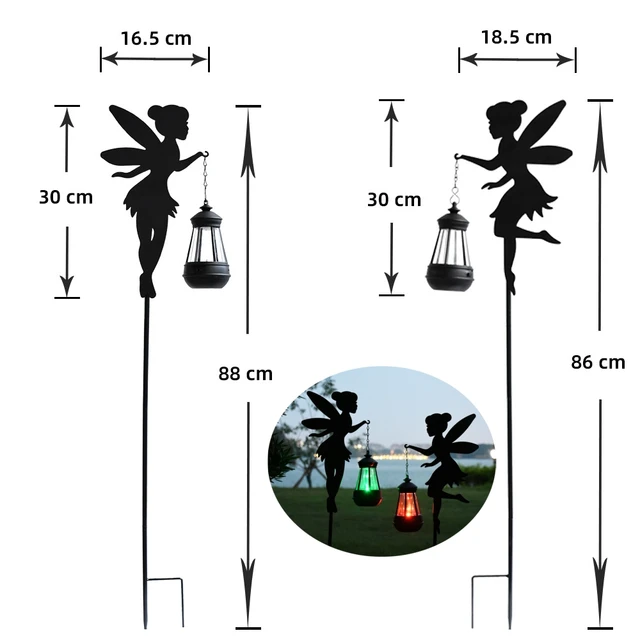 Solar Lights Outdoor Solar Watering Can Light Solar Garden Lights Waterproof Metal Hanging Lantern Fairy Garden Decor Outside 6