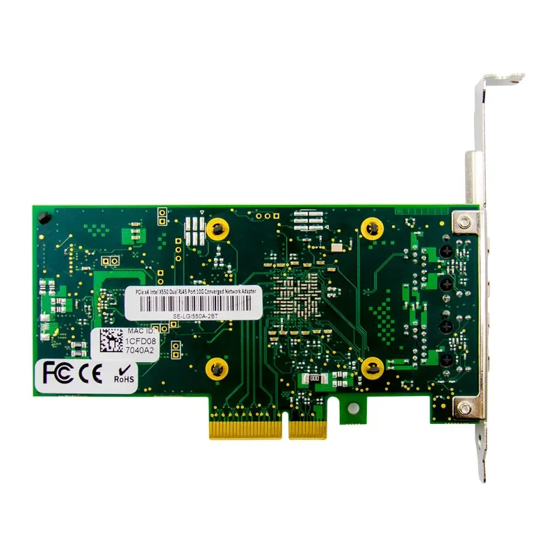 PCIE X4 10GbE RJ45 서버 네트워크 카드, PCI-e 10 기가비트 이더넷 서버 네트워크 어댑터 카드 칩, 인텔 X550 듀얼 포트, 2 포트