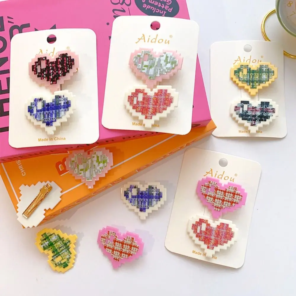 

Блестящий Элегантный детский головной убор модный Индивидуальный зажим в форме сердца в Корейском стиле милый боковой зажим